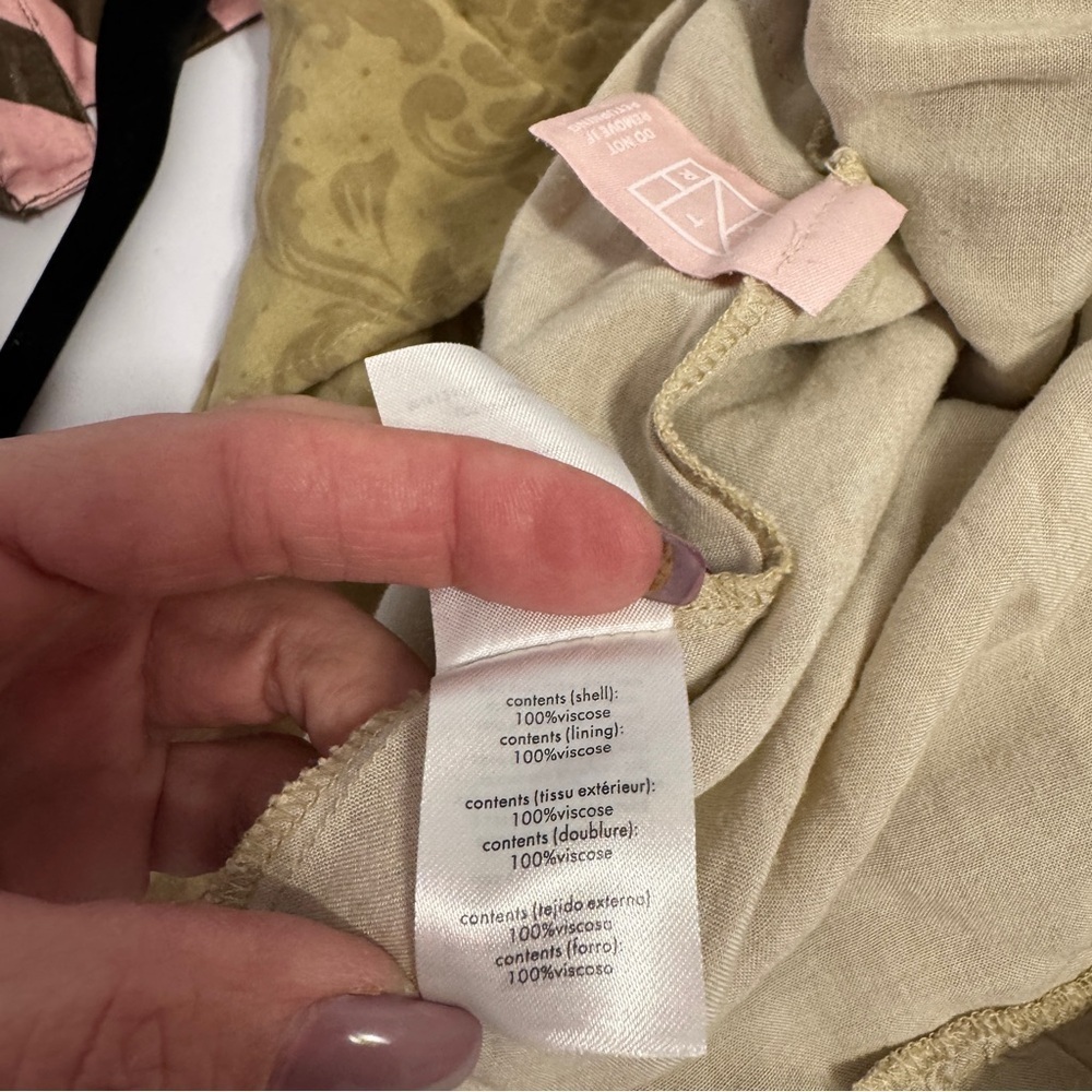 WeWoreWhat Beige Linen Blend Strapless Mini Dress Size 2 - Picture 10 of 15